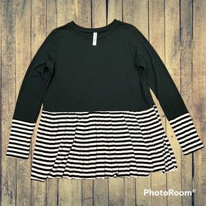 Zenana Premium Striped Flowy Top